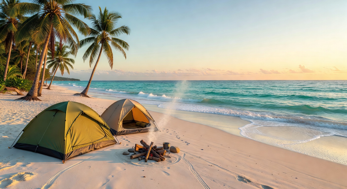 Beach camping