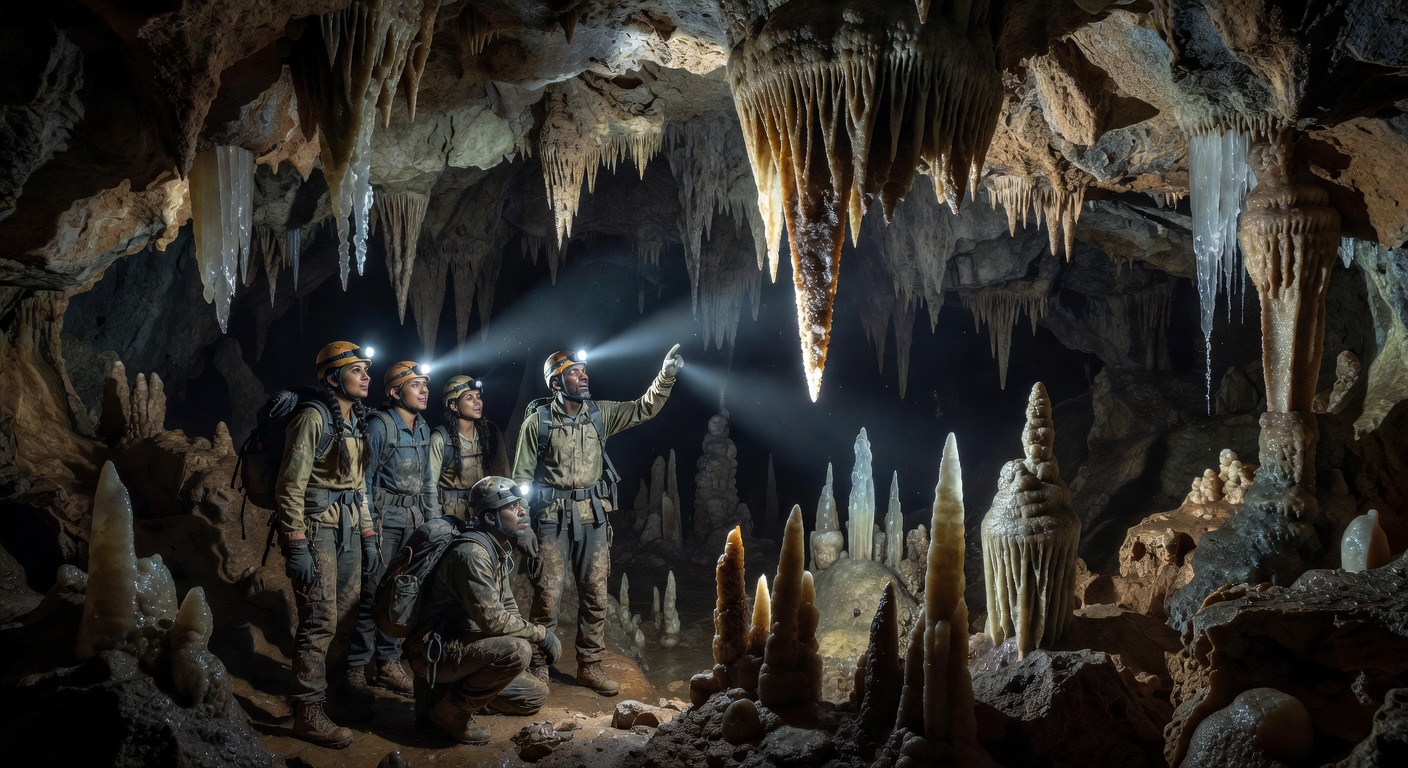 Cave exploring adventure