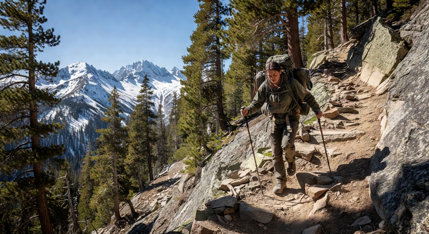 Mountain hiking adventure