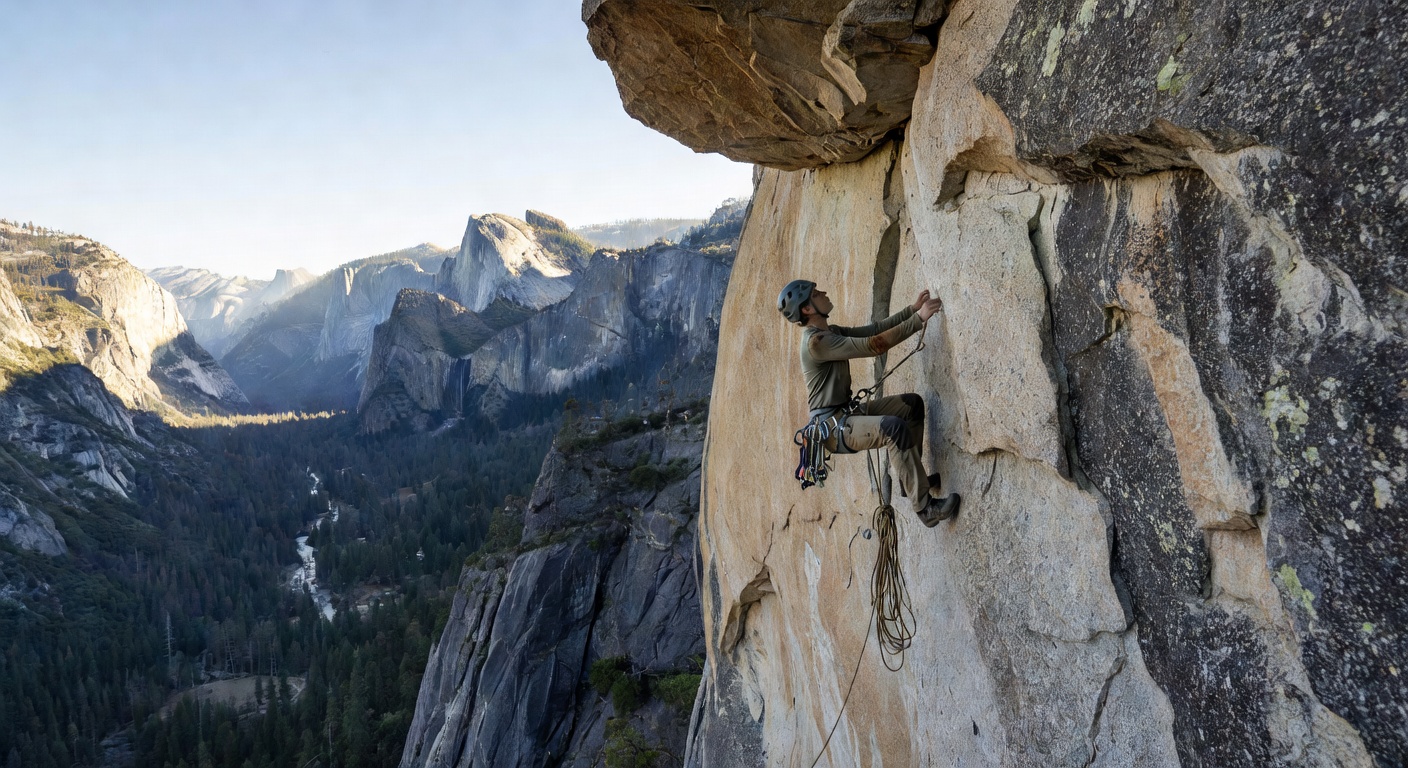 Rock climbing in Yosemite